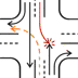 Permissive turns on circular green trap
