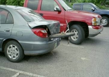 Car eating a bike